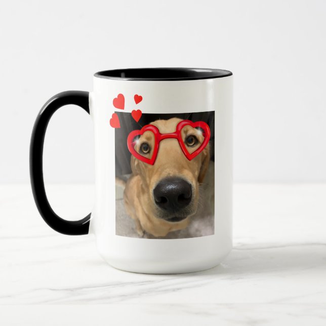Mug Renard Red Labrador Retriever avec lunettes de coe (Gauche)