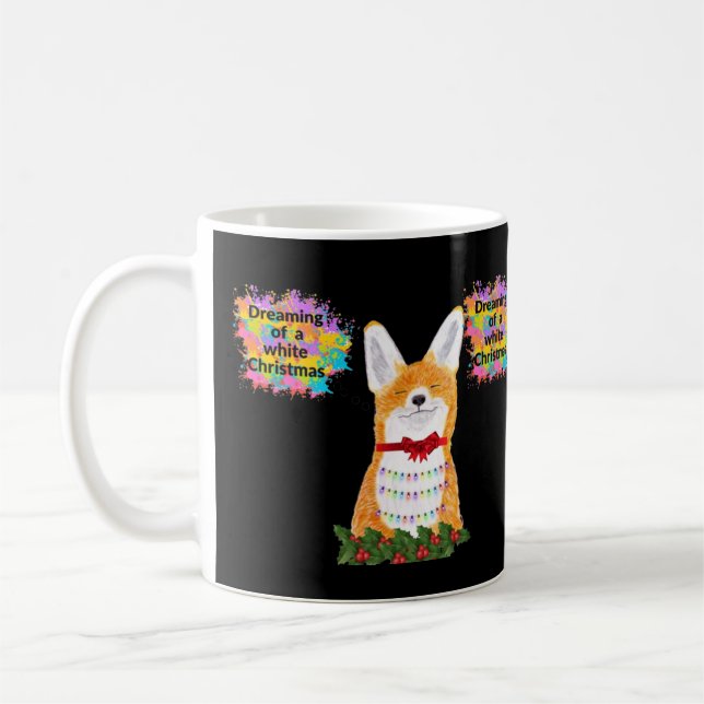 Mug Renard roux Noël blanc (Gauche)