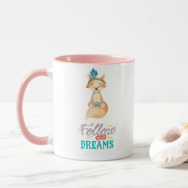 Mug Renard Suivez Vos Rêves (Avec donut)