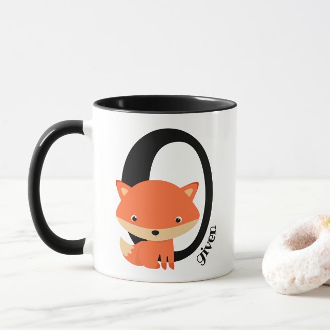Mug Renard zéro donné - mignon renard rouge sarcastiqu (Avec donut)