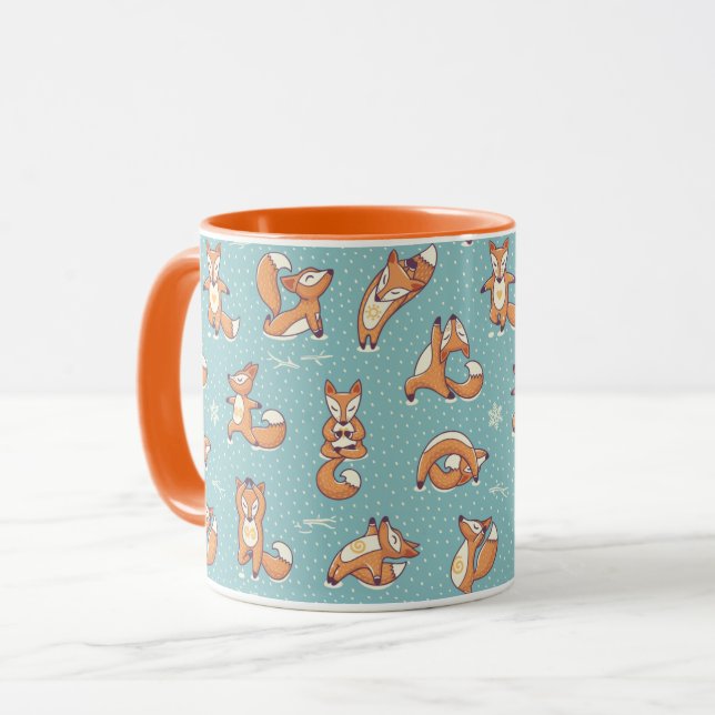 Mug Renards de yoga (Devant gauche)