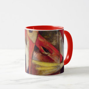 Mug Renards par Franz Marc, Art Cubisme Abstrait Vinta