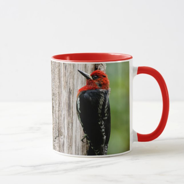 Mug Rencontre avec un suceur à poitrine rouge (Droite)