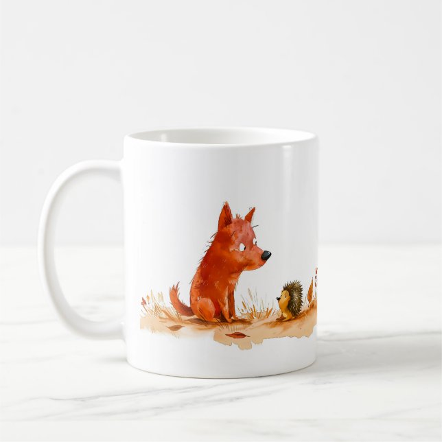 Mug Rencontre de chien et de hérisson en bande dessiné (Gauche)