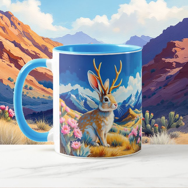 Mug Rencontre de Jackalope Ajouter du texte ou nommer  (Créateur téléchargé)