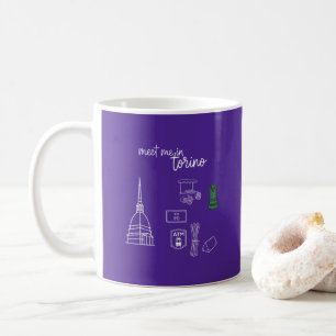 Mug Rencontre-moi à Torino - Turin Icônes Doodle Art
