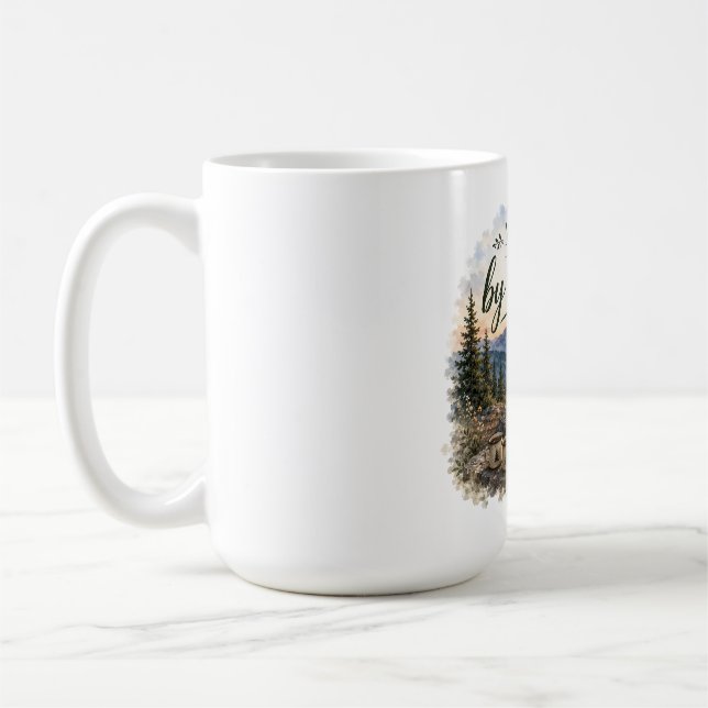 Mug Rencontre-moi près du feu de camp du mont Fire Mou (Gauche)