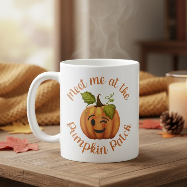 Mug Rencontrez-Moi Au Citrouille Patch Fall Winking Ci (Meet Me At The Pumpkin Patch Fall Winking Pumpkin Coffee Mug)