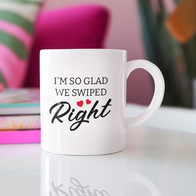 Mug Rendez-vous drôle : j'ai glissé vers la droite (Créateur téléchargé)