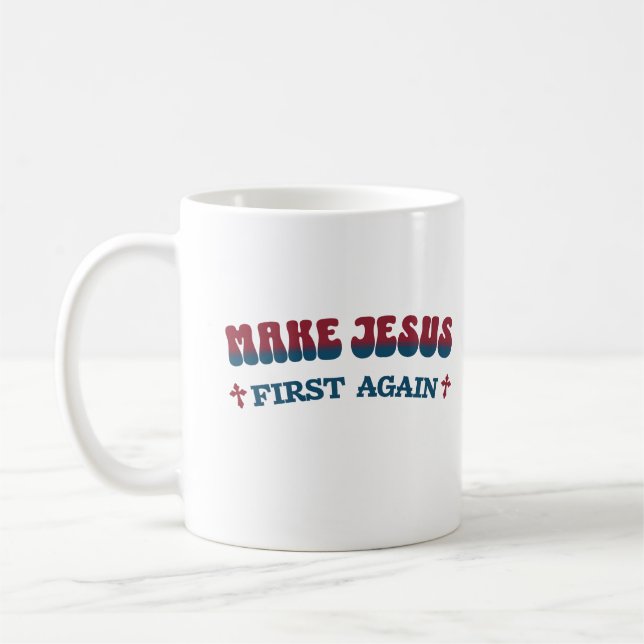 Mug Rendre Jésus à nouveau foi chrétienne Politique (Gauche)