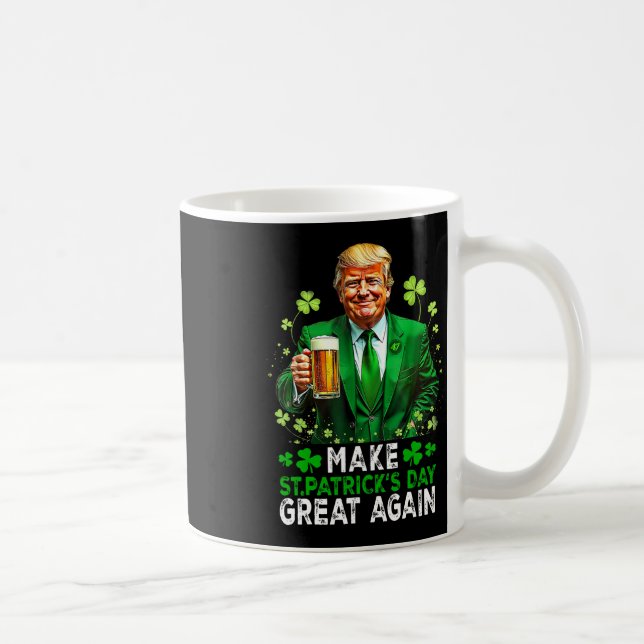 Mug Rendre la Saint Patrick grande à nouveau Usa Flag  (Droite)