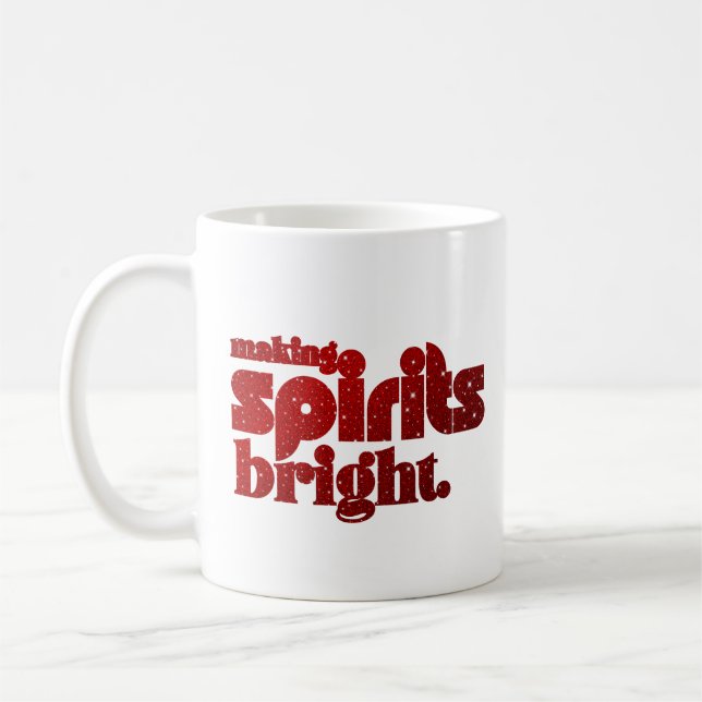 Mug Rendre les esprits brillants - rétro de Noël (Gauche)