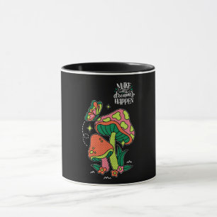 Mug Rendre les rêves possibles   Papillon aux champign