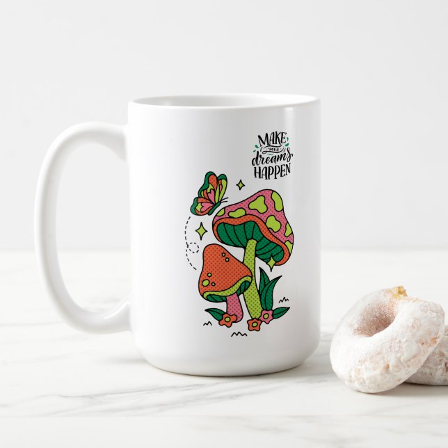 Mug Rendre les rêves possibles | Papillon aux champign (Avec donut)