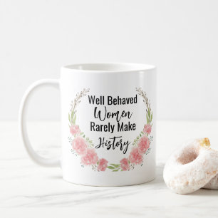 Mug Rendre l'histoire mignonne citation florale