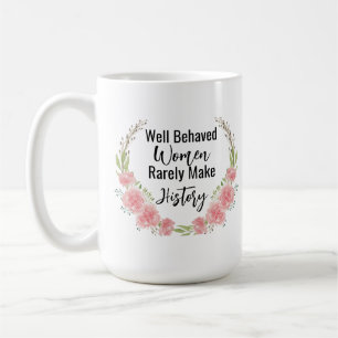 Mug Rendre l'histoire mignonne citation florale