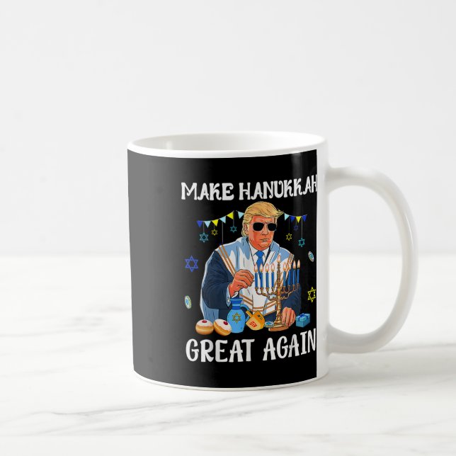 Mug Rendre sa grandeur à Hanoukka juive laid Chanukah  (Droite)