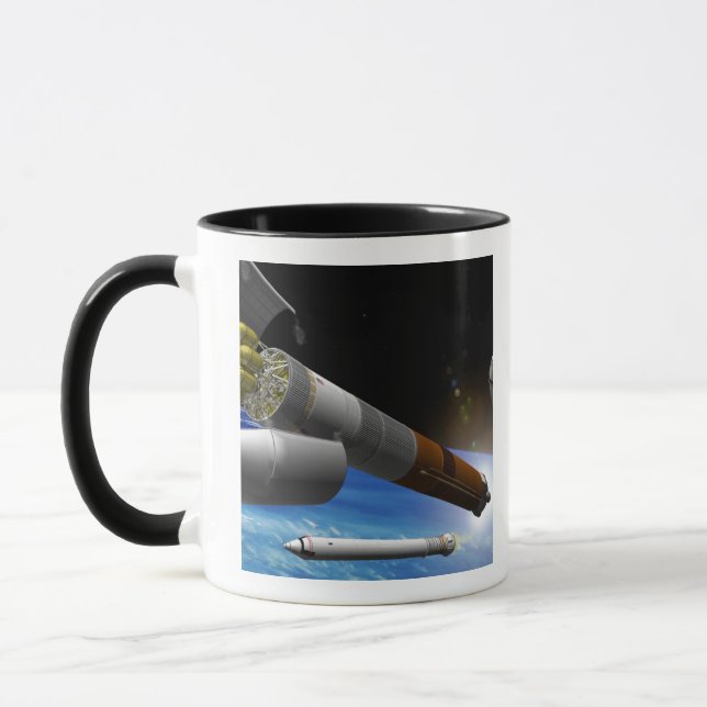 Mug Rendu d'artiste d'une fusée de transport lourd (Gauche)