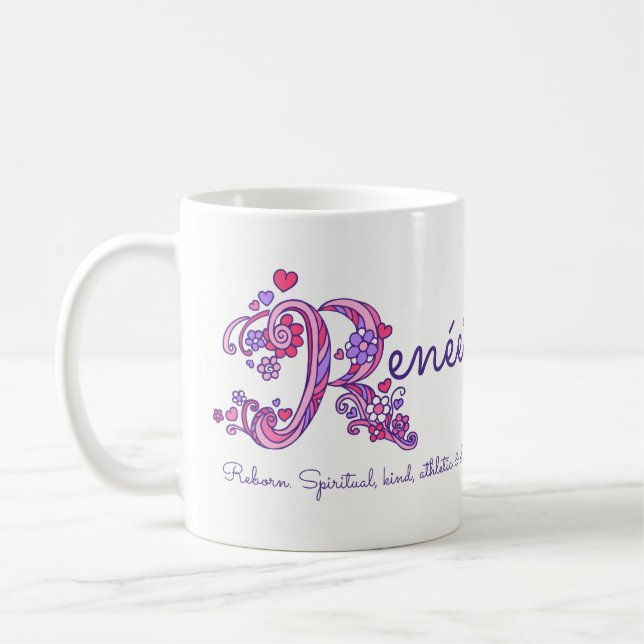 Mug Renée ou R nom initial signifiant muqueuse d'art r (Gauche)