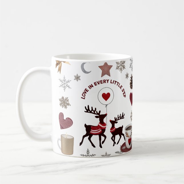 Mug Renne de Luxe Maman & Bébé "Amour à Chaque Petit (Gauche)