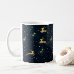 Mug Rennes célestes et ornements étoile dorée