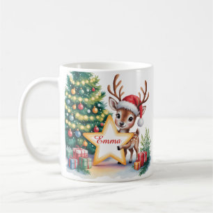 Mug Rennes de Noël Personnalisés avec Nom Personnalisé