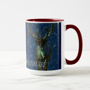 Mug Rennes d'hiver, neige et joyeux Noël Design