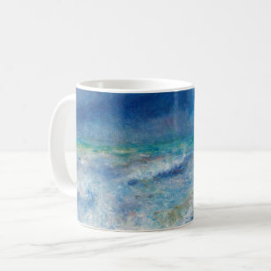 Mug Renoir Seascape. Impressionnisme nautique bleu. Me