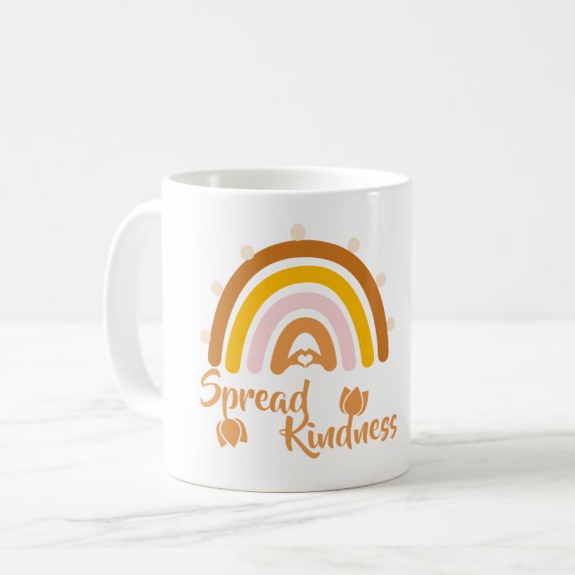 Mug Répandre la gentillesse - Arc-en-ciel Répandre la  (Devant gauche)