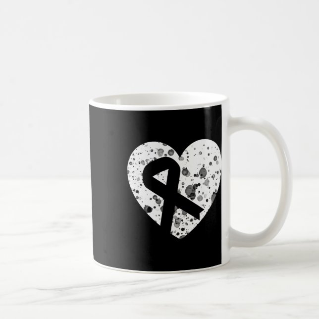 Mug Répandre l'amour avec un cœur graphique et un ruba (Droite)