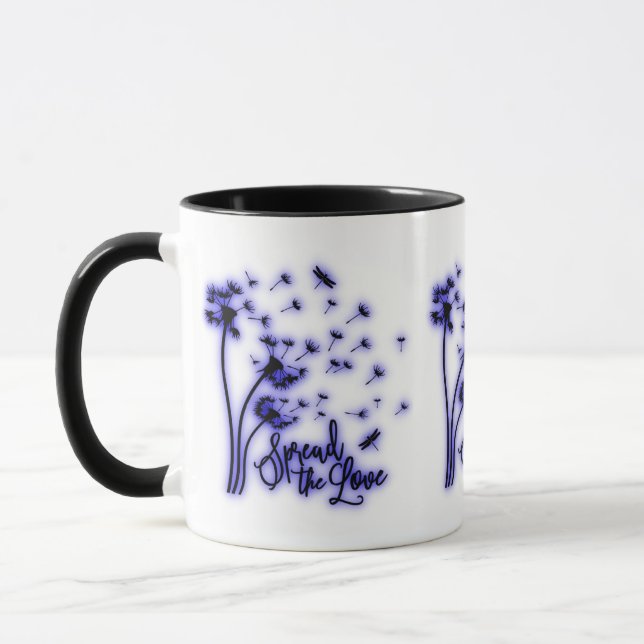 Mug Répandre Les Dandelions Amoureux et les libellules (Gauche)
