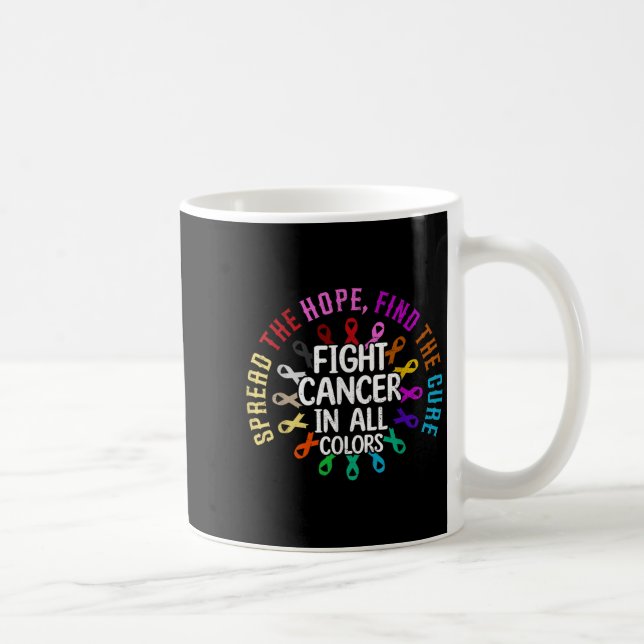 Mug Répandre L'Espoir Trouver Le Traitement Lutter Con (Droite)
