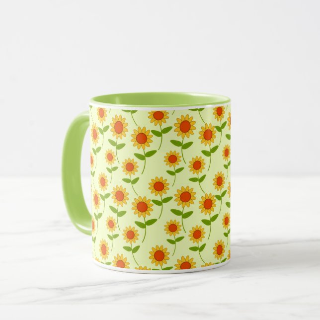 Mug Repeat Sunflower Pattern (Devant gauche)