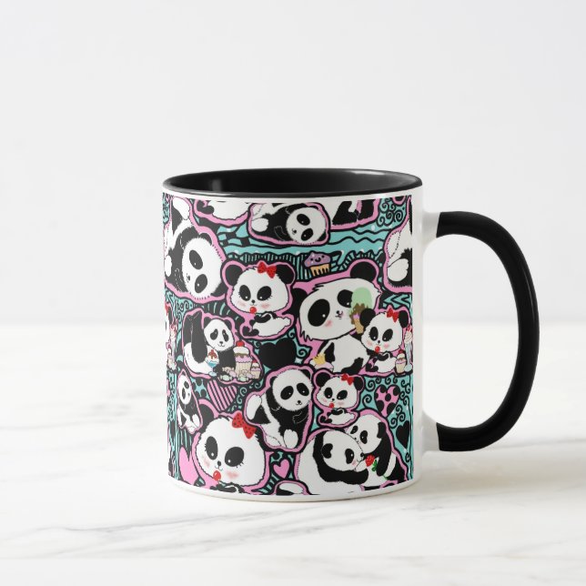 Mug Repère Le Panda ! Panda Doodles (Droite)