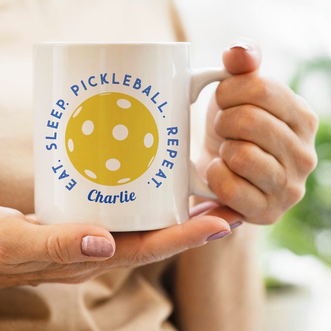 Mug Répéter le sommeil du repas : Pickleball (Créateur téléchargé)