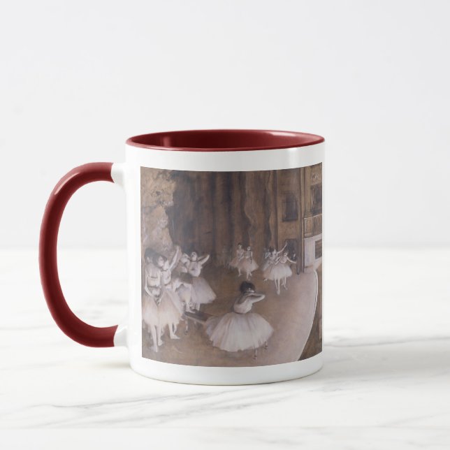 Mug Répétition de ballet d'Edgar Degas | sur l'étape, (Gauche)