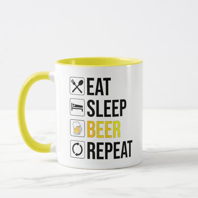 Mug Répétition de la bière de sommeil (Gauche)