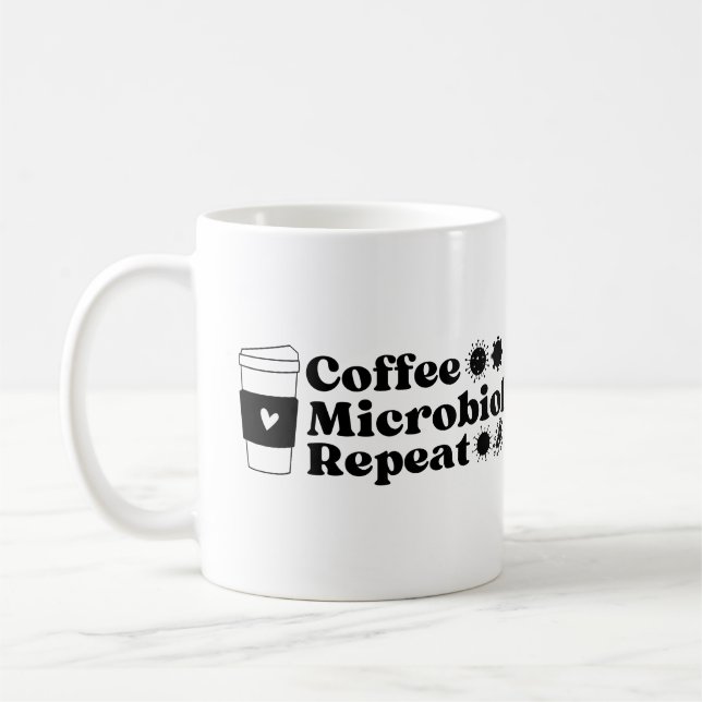 Mug Répétition de la microbiologie du café (Gauche)