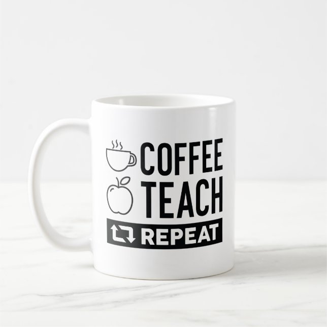 Mug Répétition de l'enseignement du café (Gauche)