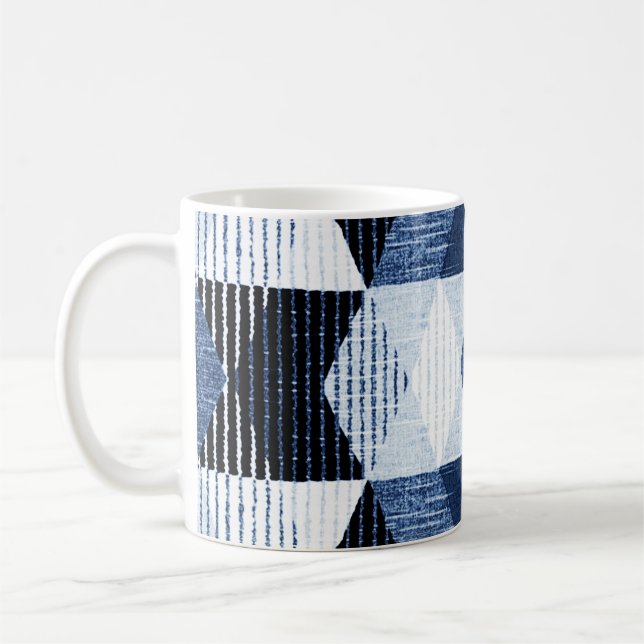 Mug Répétition géométrique : Arrière - plan texturé. (Gauche)
