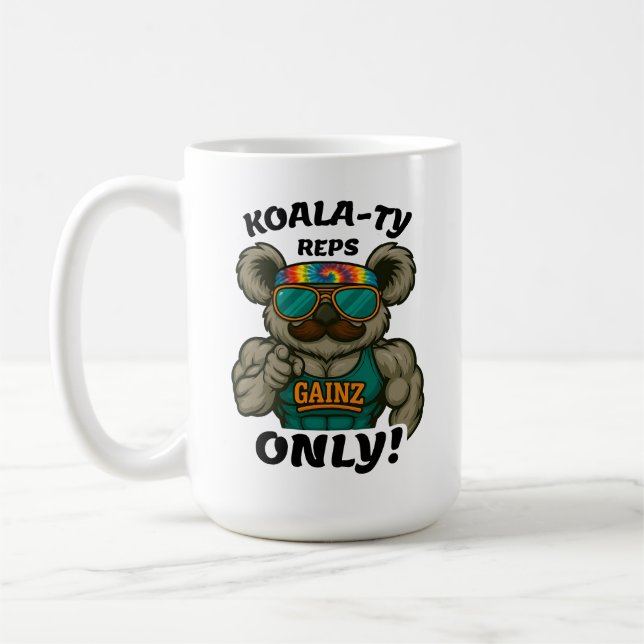 Mug Répétitions de qualité Koala uniquement – Entraîne (Gauche)