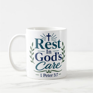 Mug Reposez dans les soins de Dieu Citation inspirante