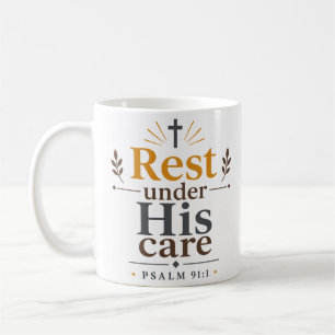 Mug Reposez sous Sa garde Verset biblique chrétien