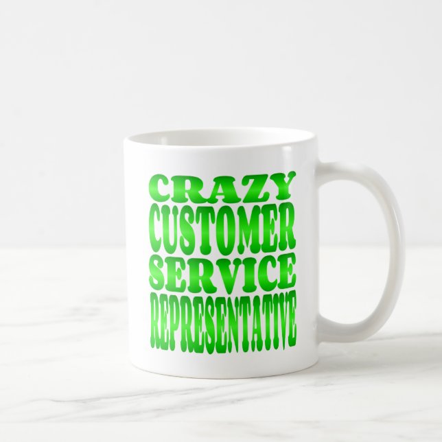 Mug Représentant du service à la clientèle fou en vert (Droite)