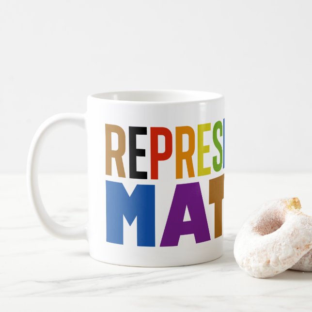 Mug Représentation Fait Une Différence Arc-en-ciel Div (Avec donut)