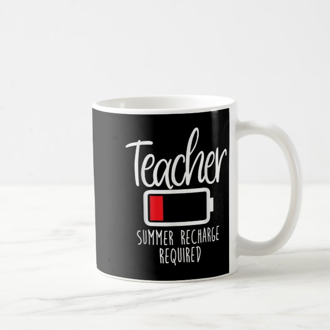Mug Reprise d'été de l'enseignant obligatoire Dernier  (Droite)