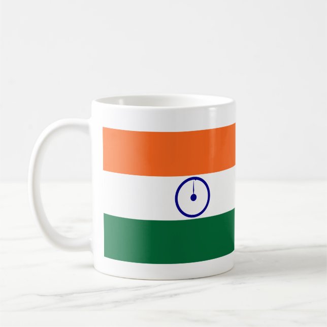 Mug République de l'Inde Drapeau et Hymne Porcelaine M (Gauche)