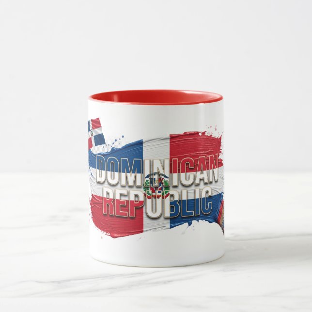 Mug République dominicaine Conception de pinceau | Fie (Centre)