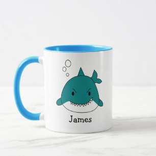 Mug Requin bleu amusant personnalisé