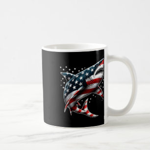 Mug Requin Drapeau Américain Usa 4 Juillet Drôle Garço